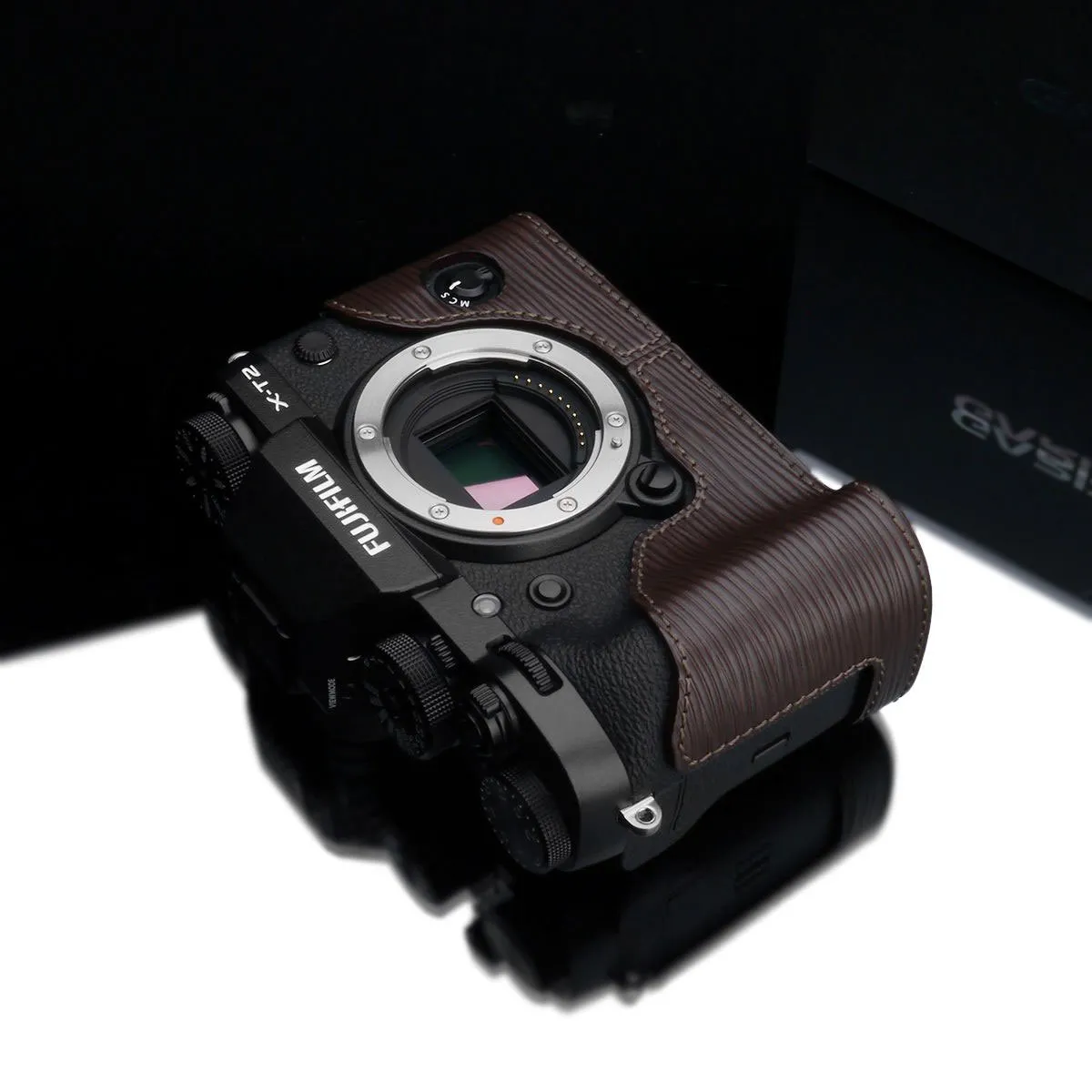 Gariz BL-XT2ABR Leather Camera Half Case Brown for Fujifilm X-T2/X-T3 Fuji X-T2/X-T3