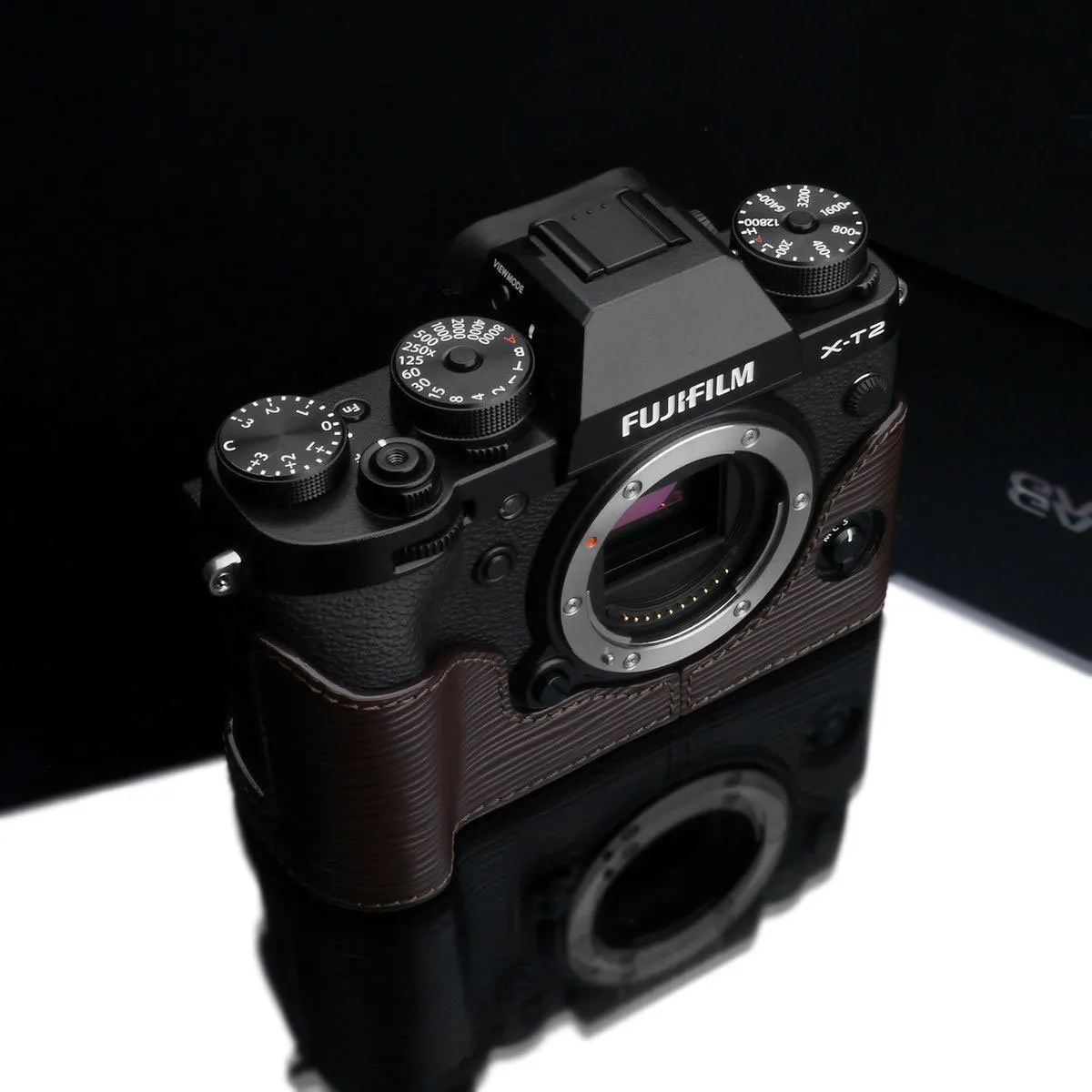 Gariz BL-XT2ABR Leather Camera Half Case Brown for Fujifilm X-T2/X-T3 Fuji X-T2/X-T3