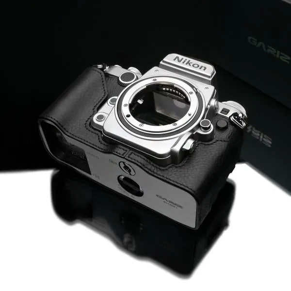 Gariz XS-CHDFBK Black Leather Camera Half Case for Nikon DF