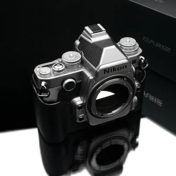 Gariz XS-CHDFBK Black Leather Camera Half Case for Nikon DF