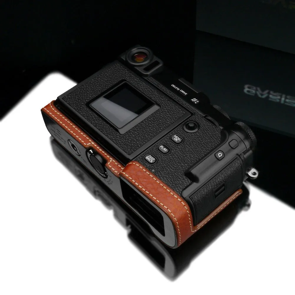 Gariz XS-CHXP3CM Camel Leather Half Case for Fuji X-Pro 3