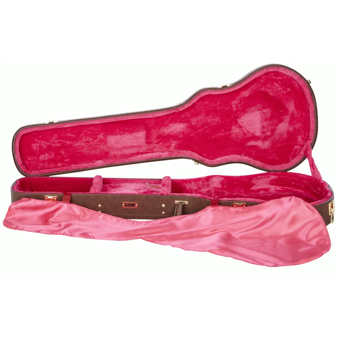 Gator GW-LP-BROWN Deluxe Wood Guitar Case