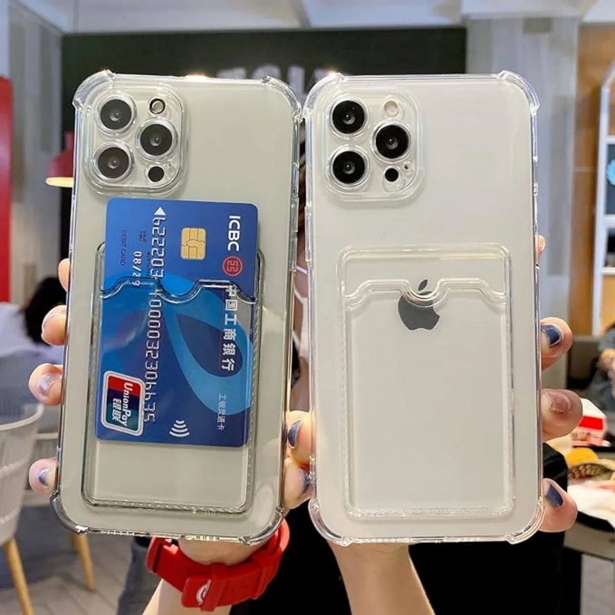 Gel Card Series iPhone Clear Case with Card Holder