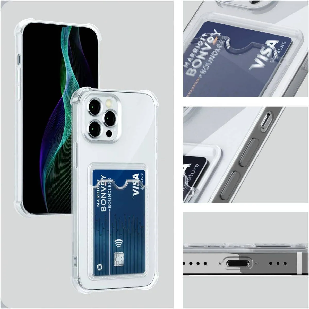 Gel Card Series iPhone Clear Case with Card Holder