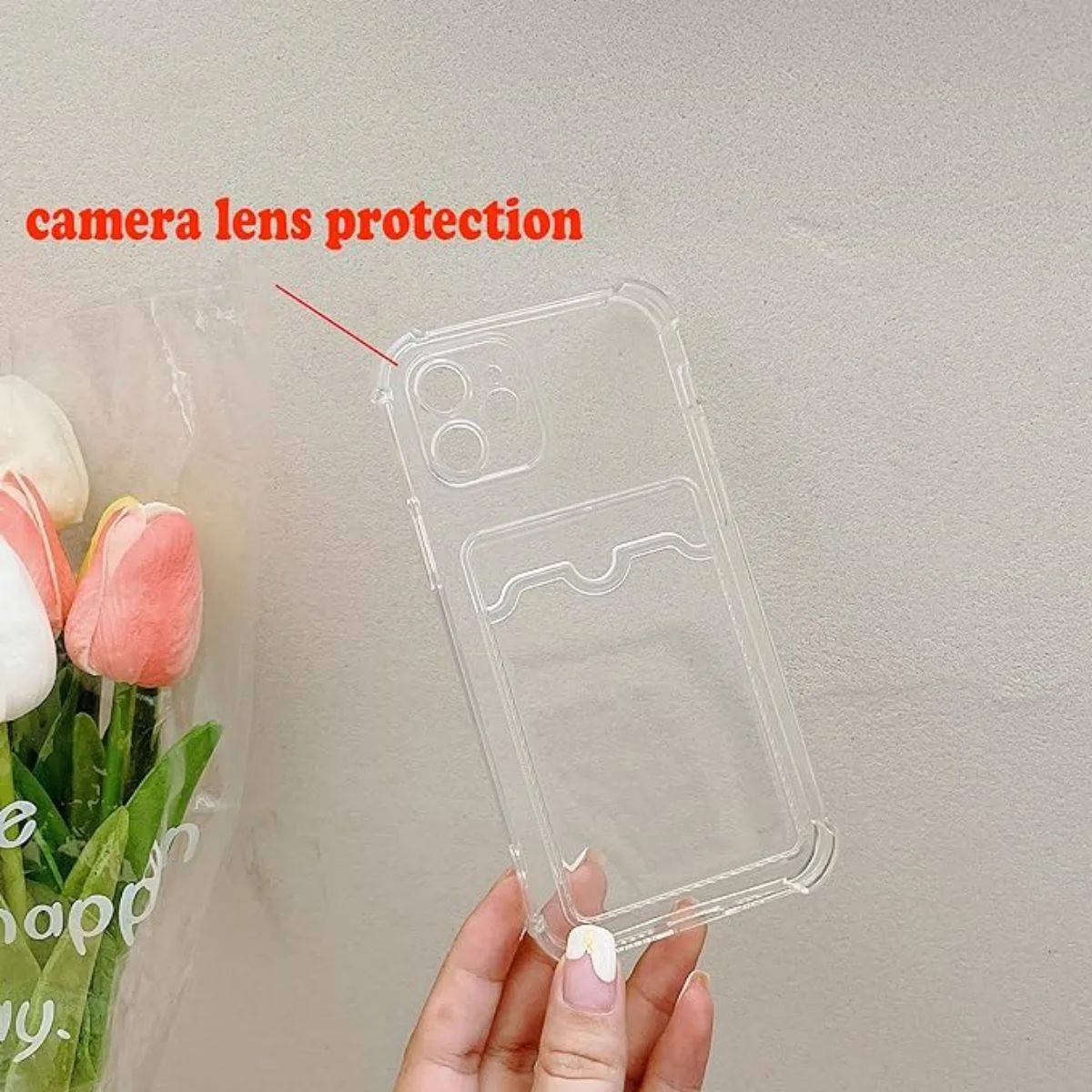 Gel Card Series iPhone Clear Case with Card Holder