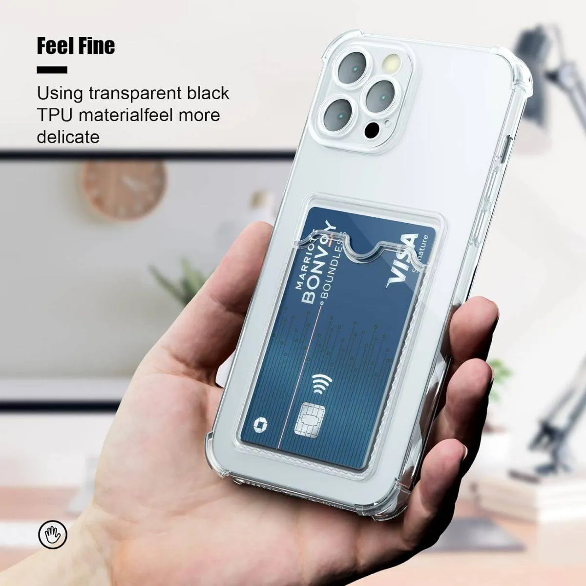 Gel Card Series iPhone Clear Case with Card Holder