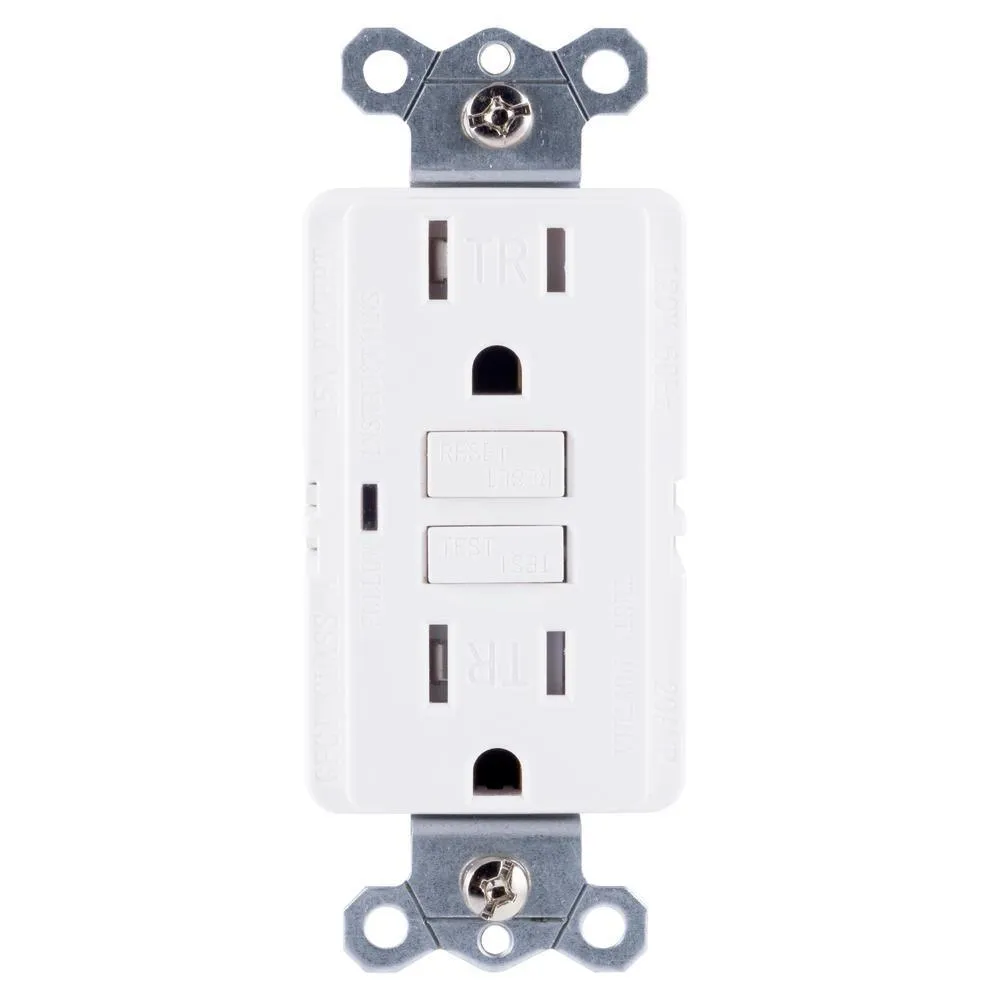 GFTR1-W Leviton 15 Amp Receptacle, Tamper Resistant - White