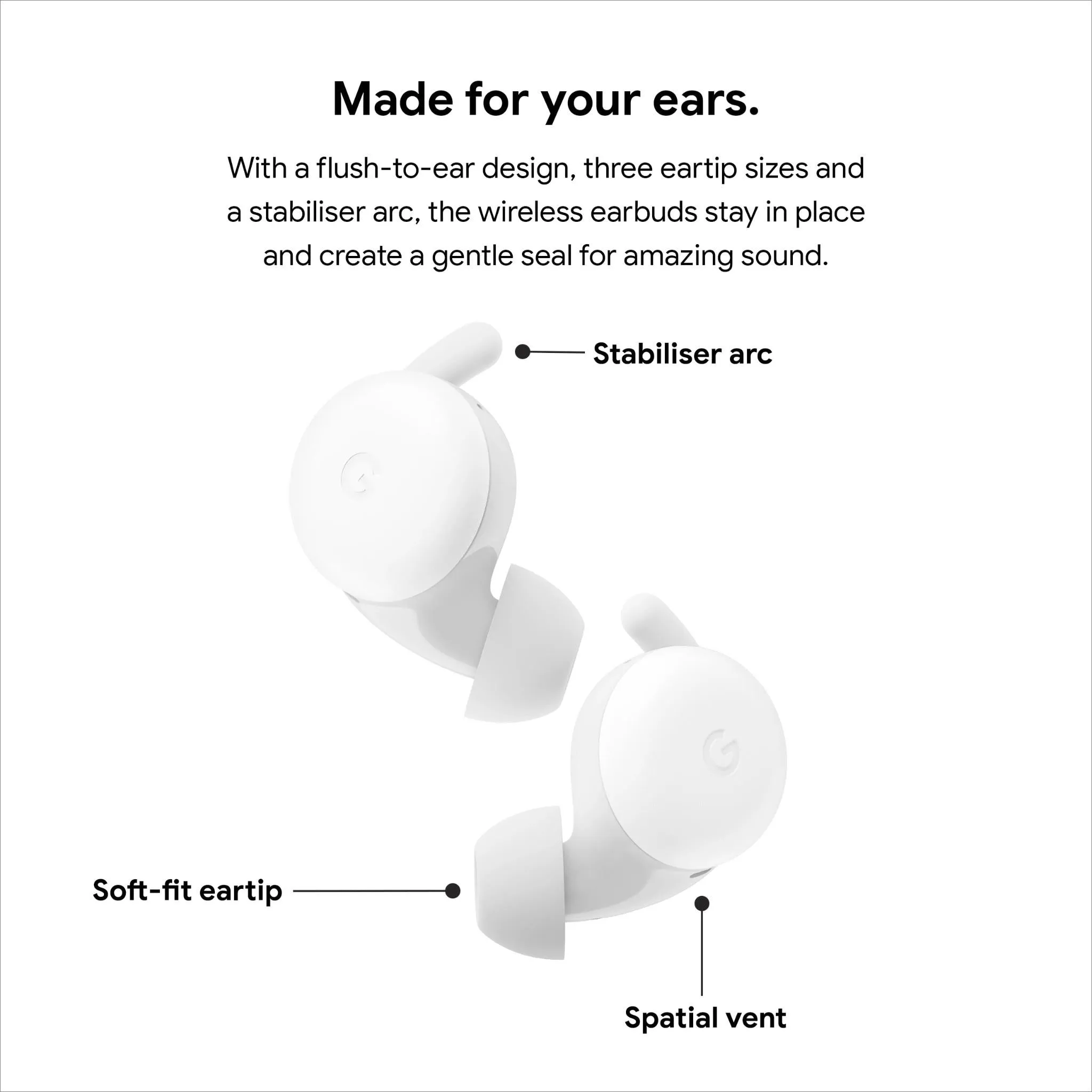 Google Pixel Buds A-Series In-Ear Headphones (White)