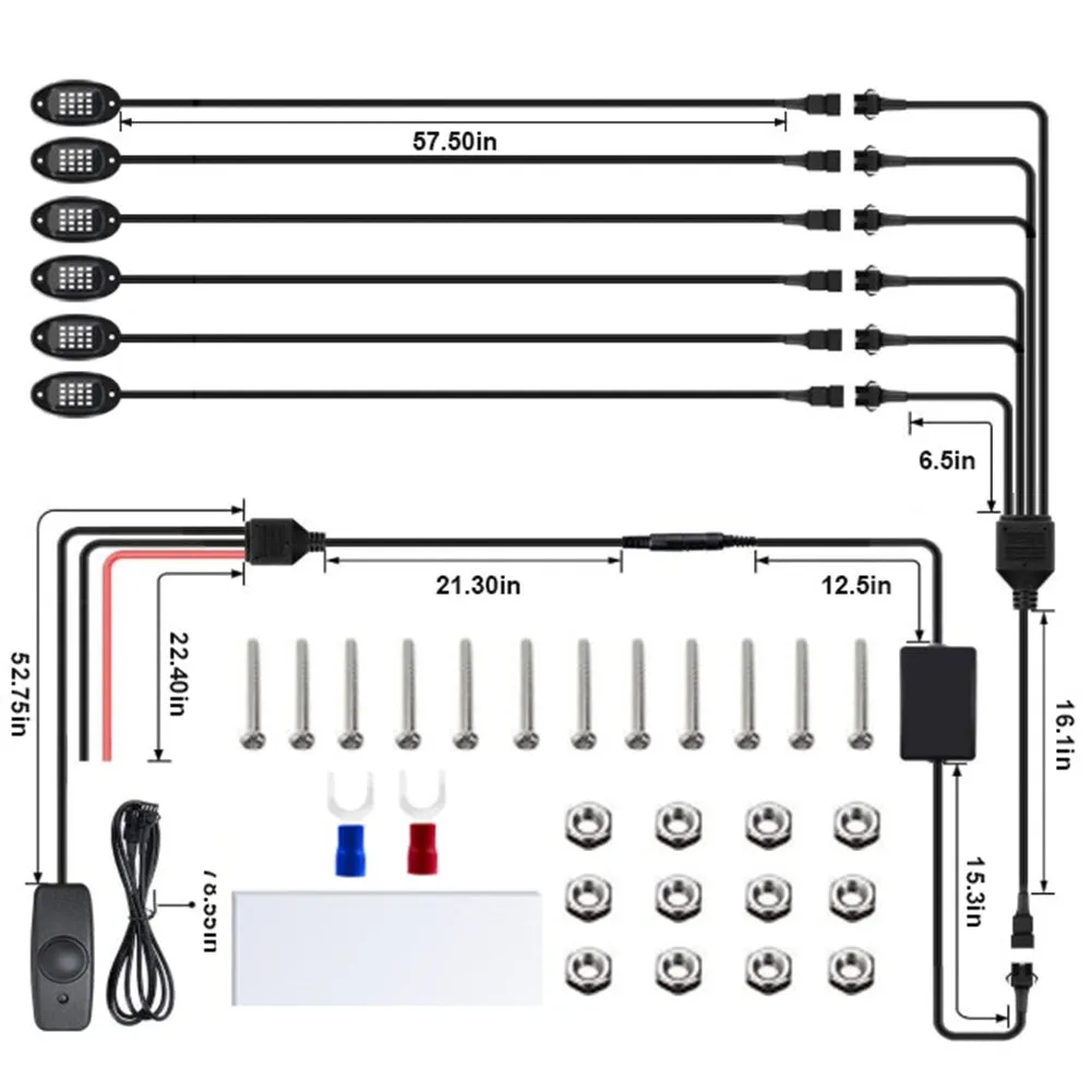 High Brightness Multifunction Car  Led  Rock  Lights Kit