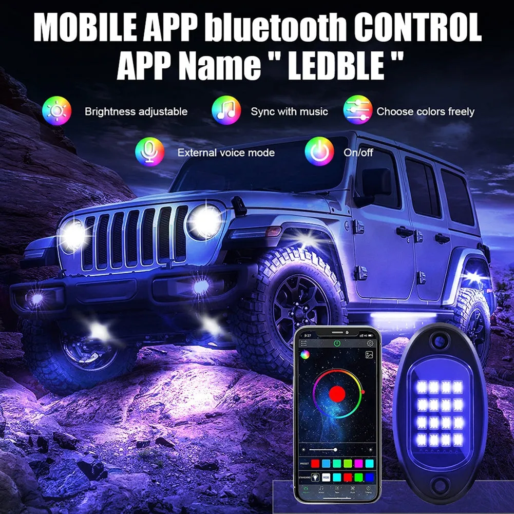 High Brightness Multifunction Car  Led  Rock  Lights Kit