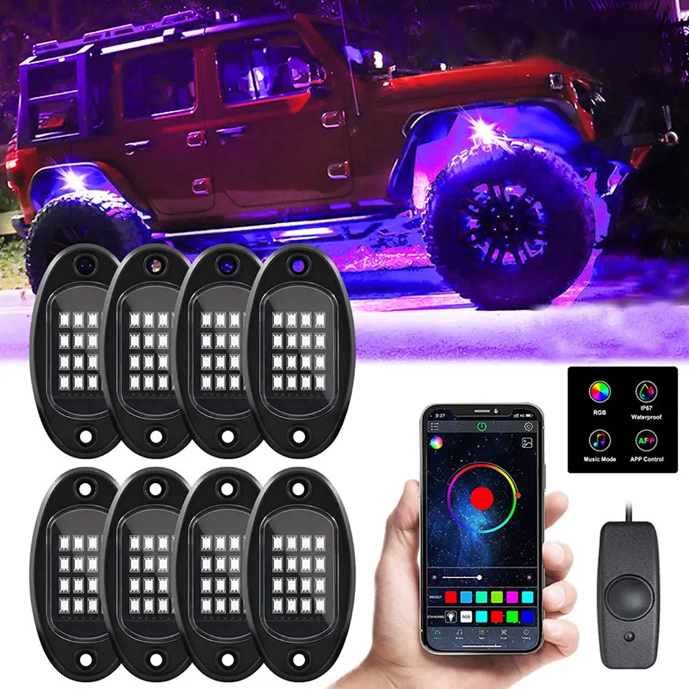 High Brightness Multifunction Car  Led  Rock  Lights Kit
