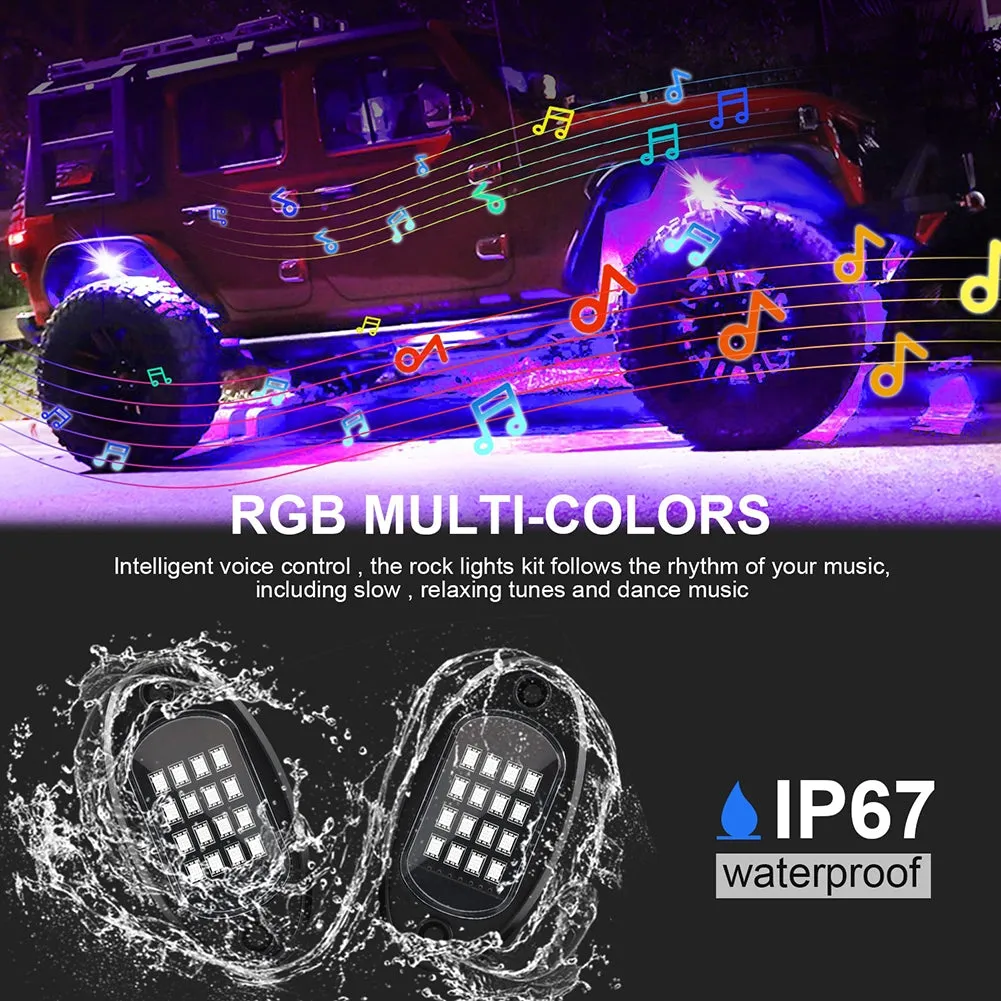 High Brightness Multifunction Car  Led  Rock  Lights Kit