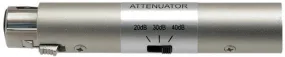 Hosa ATT-448 XLR Female to XLR Male 20/30/40dB Mic Attenuator