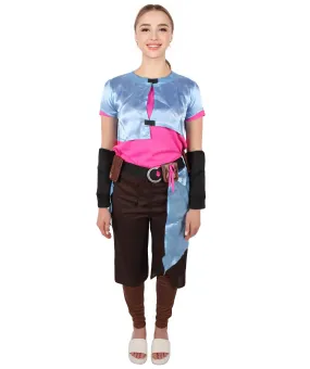 HPO Adult Women's Fighting Character Video Gaming Costume| Perfect for Halloween| Flame-retardant Synthetic Fabric