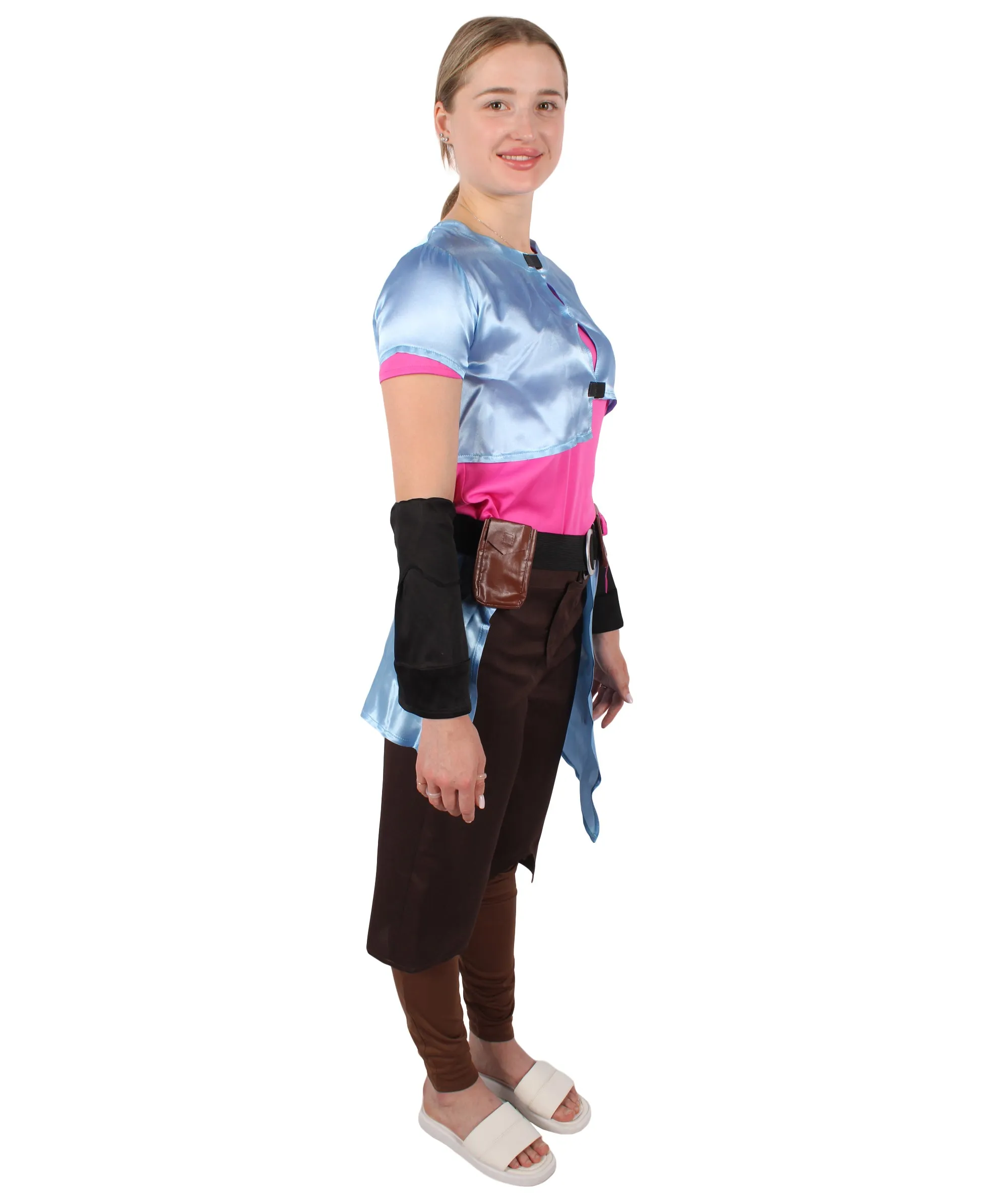 HPO Adult Women's Fighting Character Video Gaming Costume| Perfect for Halloween| Flame-retardant Synthetic Fabric