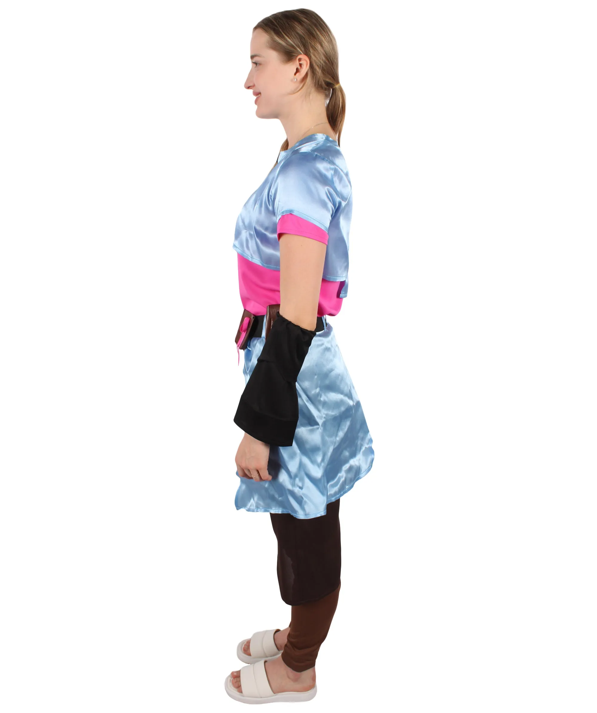 HPO Adult Women's Fighting Character Video Gaming Costume| Perfect for Halloween| Flame-retardant Synthetic Fabric