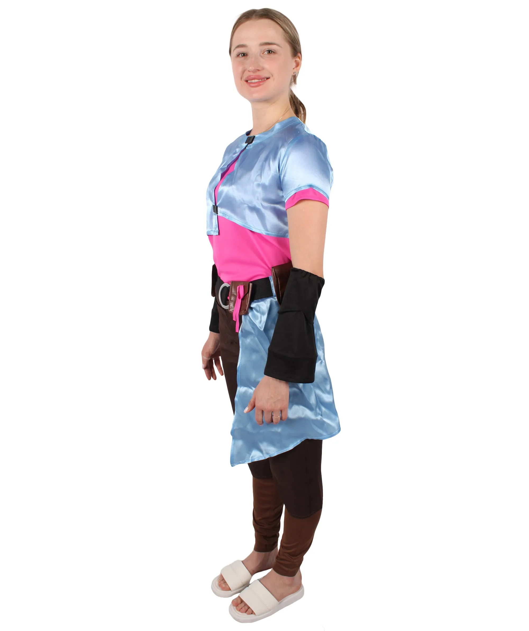 HPO Adult Women's Fighting Character Video Gaming Costume| Perfect for Halloween| Flame-retardant Synthetic Fabric