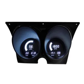 Intellitronix LED Digital Gauge Cluster - White LED - Silver - GM F-Body 1967-68