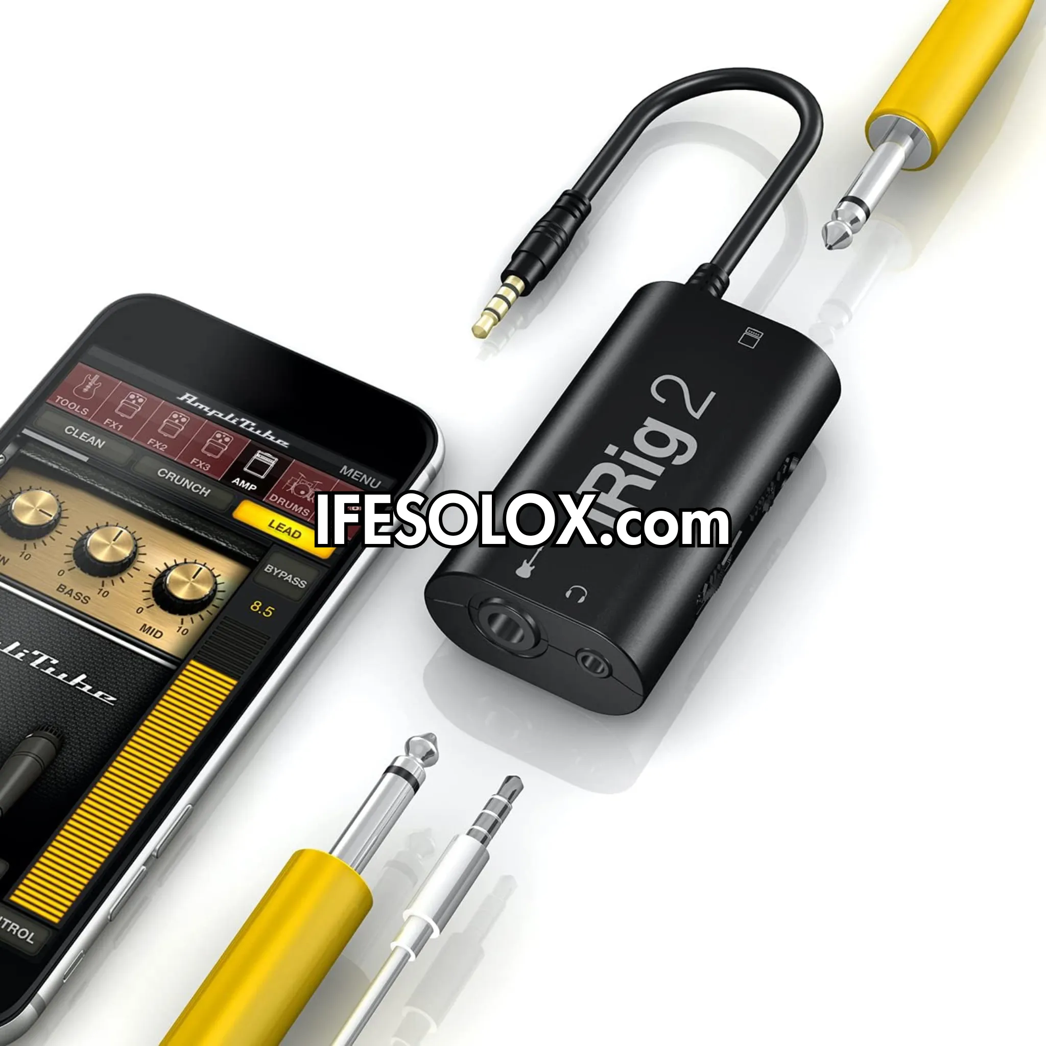 iRig 2 Guitar Audio Interface for iPhones, Androids and PCs with 1/4 inch Output - Brand New