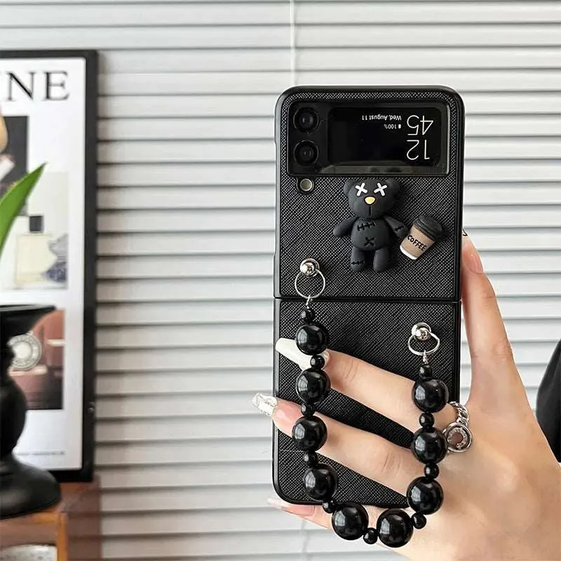 Kawaii Coffee Bear Galaxy Z Flip Case