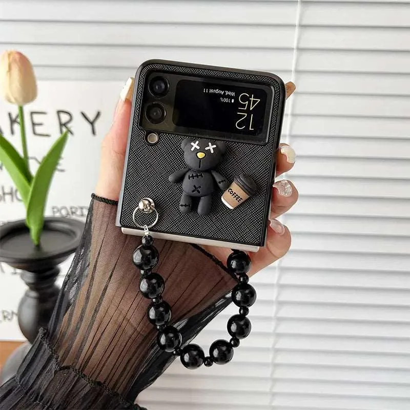 Kawaii Coffee Bear Galaxy Z Flip Case