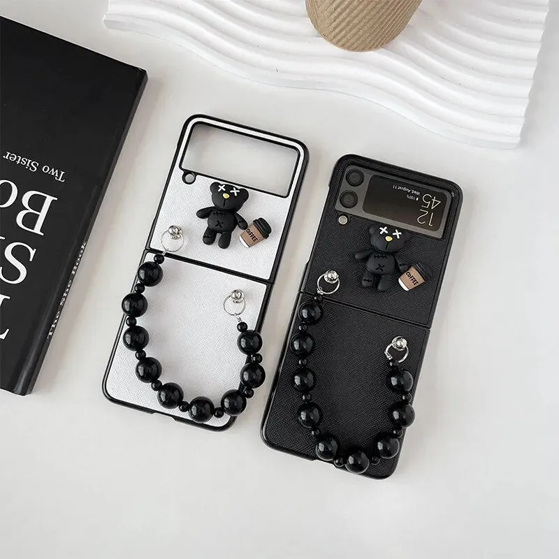 Kawaii Coffee Bear Galaxy Z Flip Case