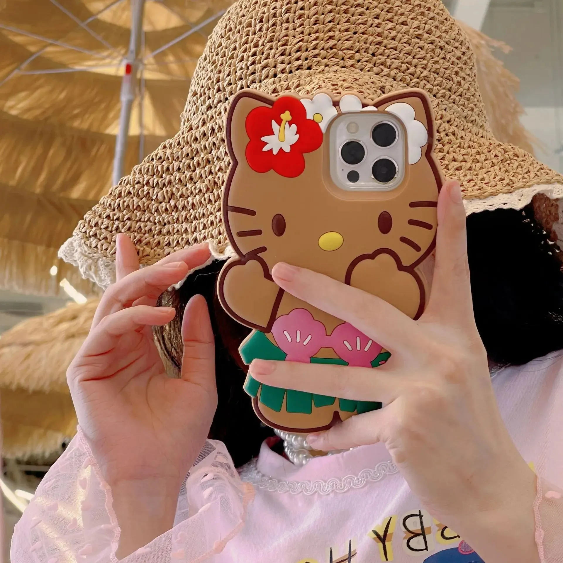 Kawaii Hawaiian Hello Kitty iPhone Case