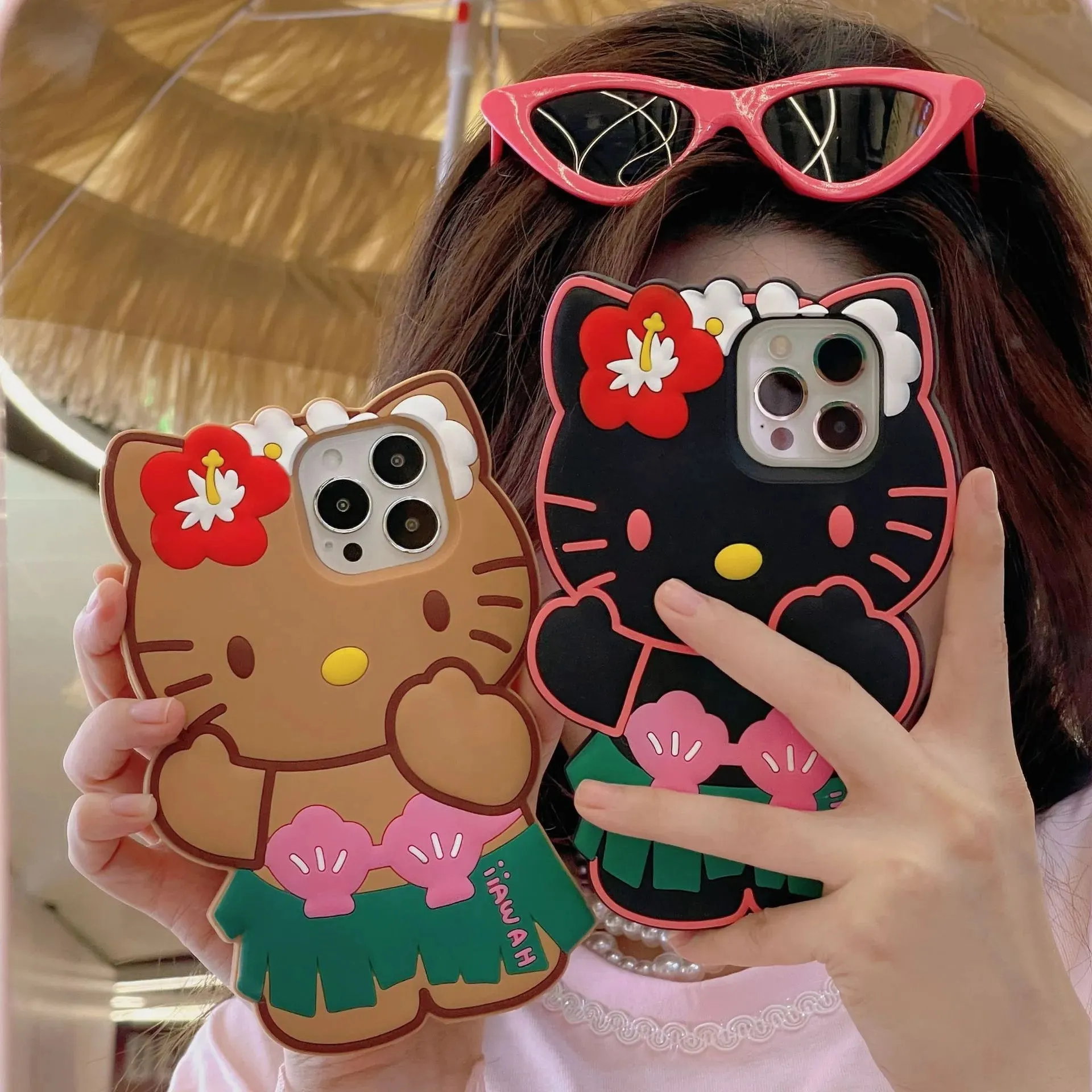 Kawaii Hawaiian Hello Kitty iPhone Case