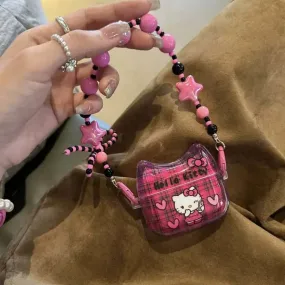 Kawaii Hello Kitty AirPods Case with Beaded Chain
