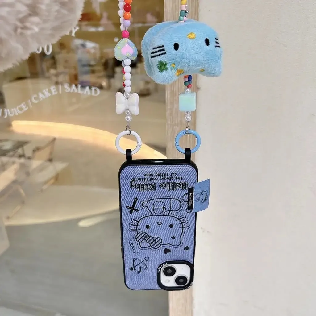 Kawaii Hello Kitty Denim Color iPhone Case