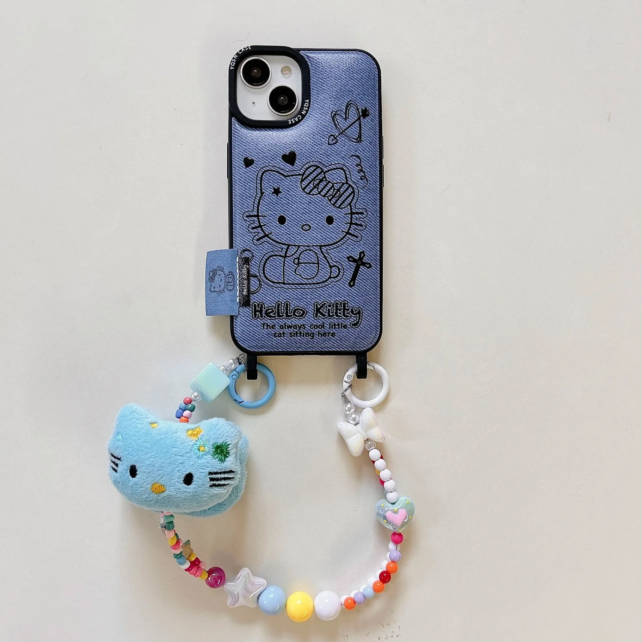 Kawaii Hello Kitty Denim Color iPhone Case