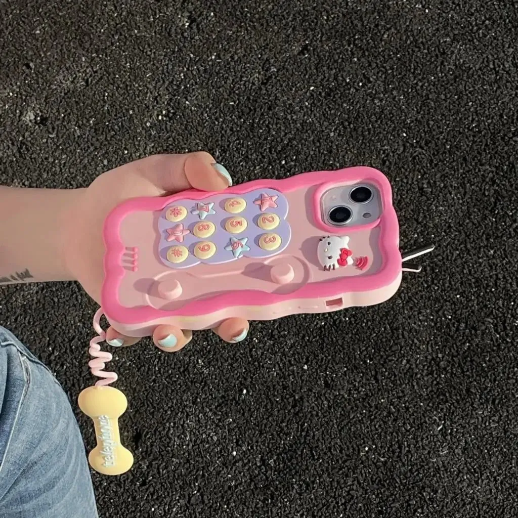 Kawaii Hello Kitty Dial Phone iPhone Case