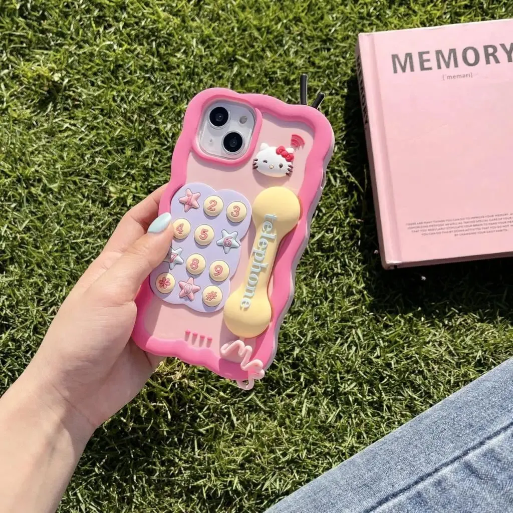 Kawaii Hello Kitty Dial Phone iPhone Case