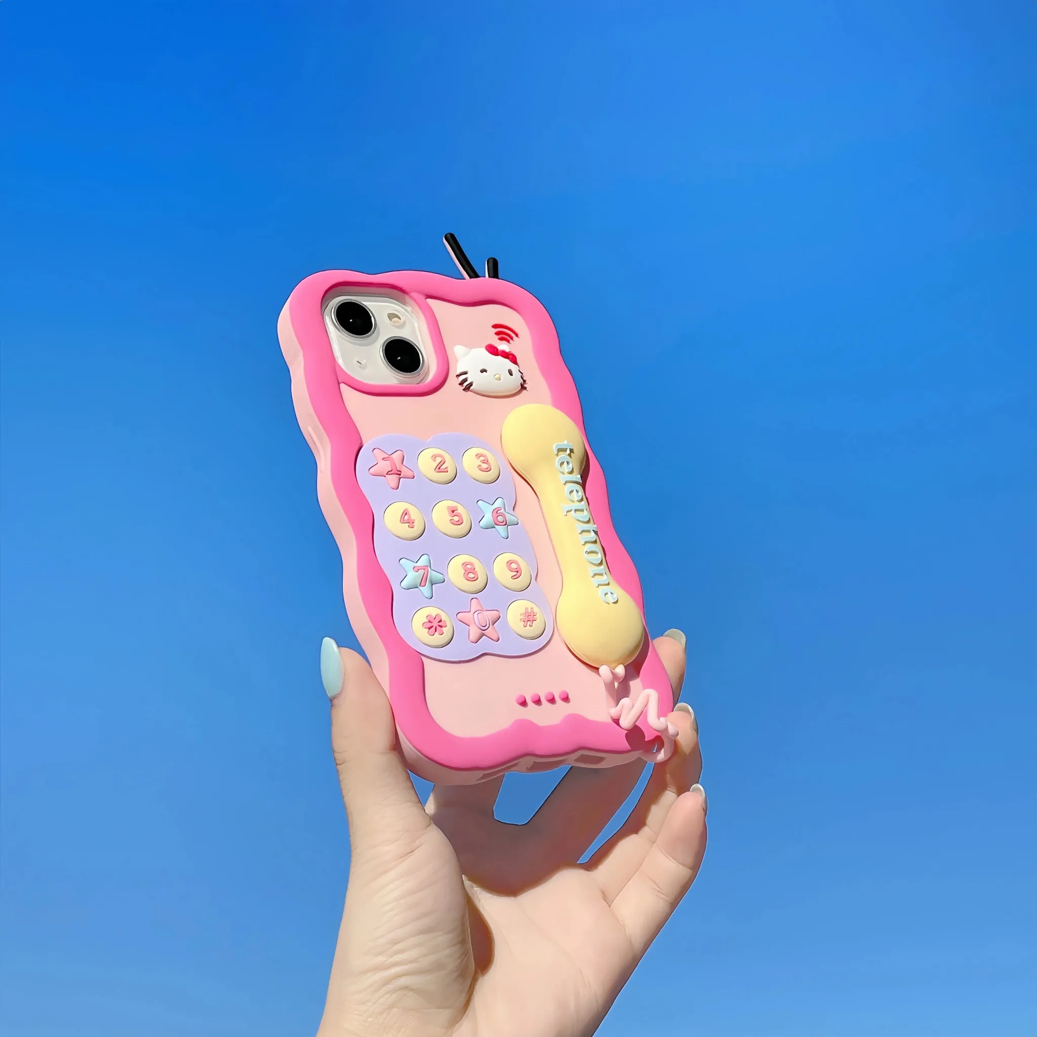 Kawaii Hello Kitty Dial Phone iPhone Case