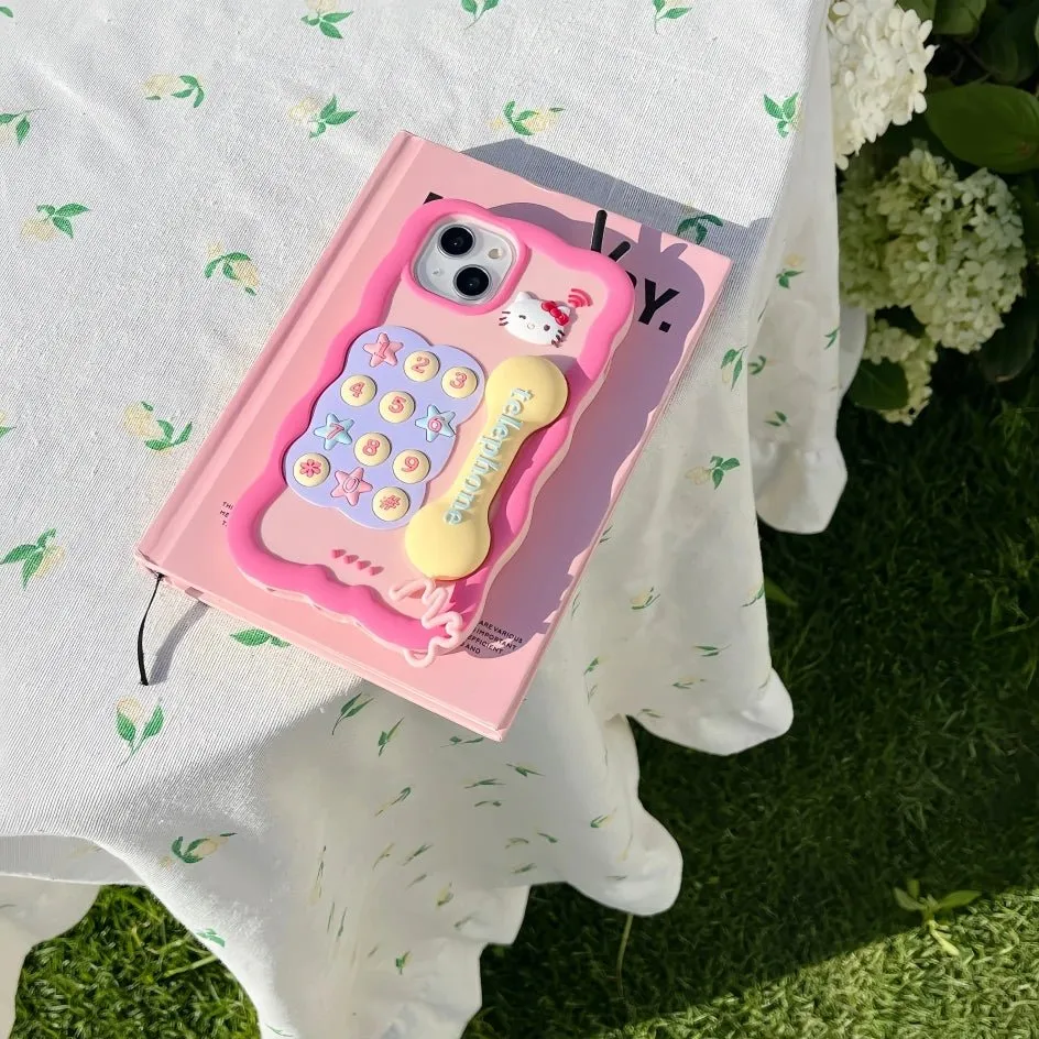 Kawaii Hello Kitty Dial Phone iPhone Case