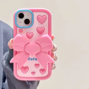 Kawaii Love Heart iPhone Case with Bowknot Griptok