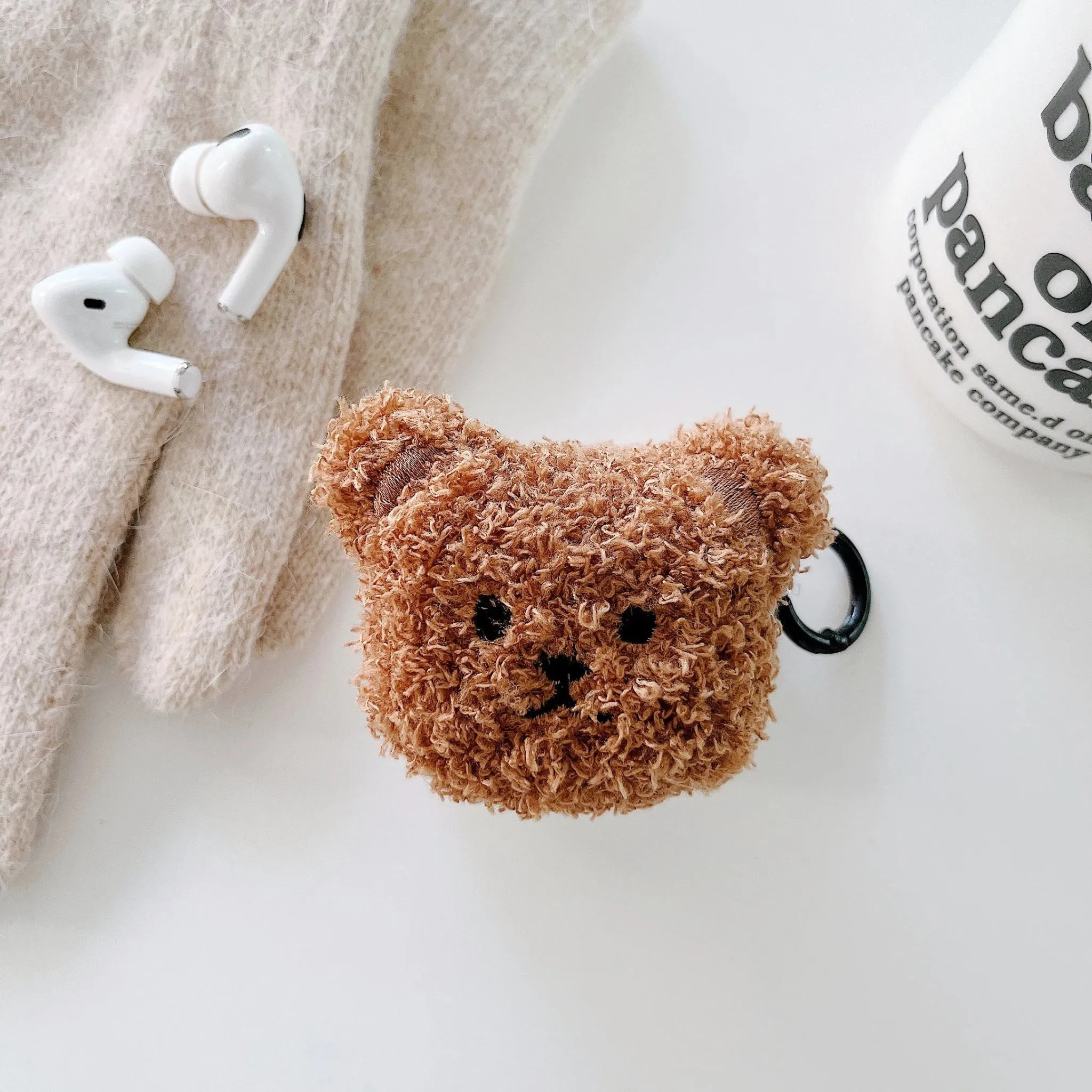 Kawaii Teddy Bear Plush AirPods Case