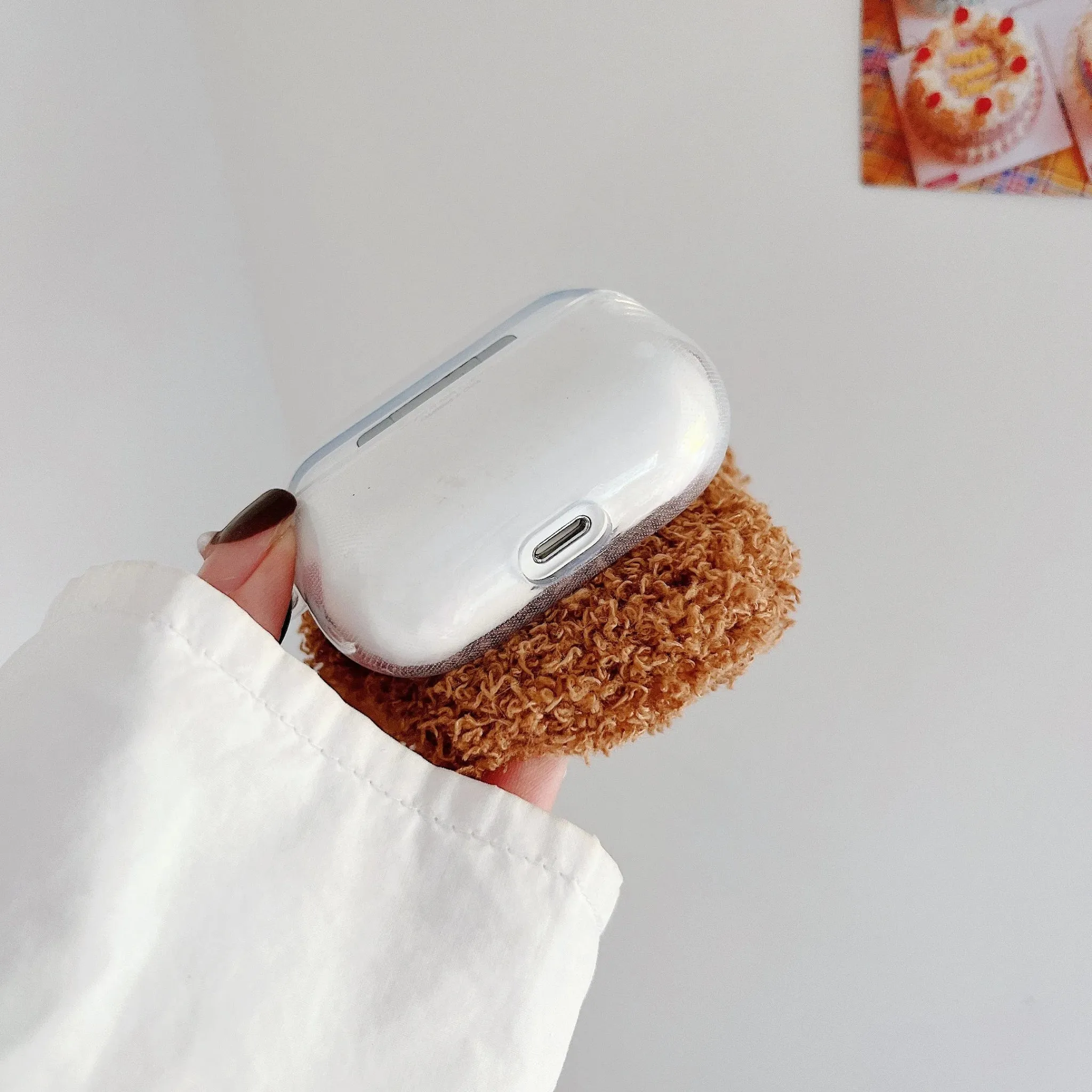 Kawaii Teddy Bear Plush AirPods Case