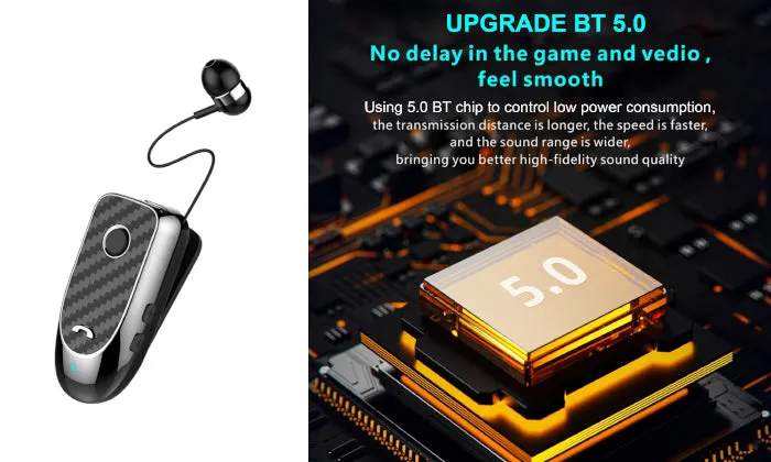 L2 Wireless Business BT Headset in-Ear Retractable Earphone