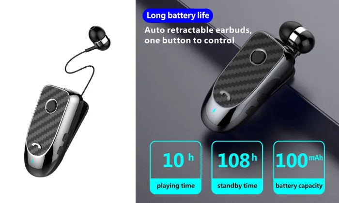 L2 Wireless Business BT Headset in-Ear Retractable Earphone
