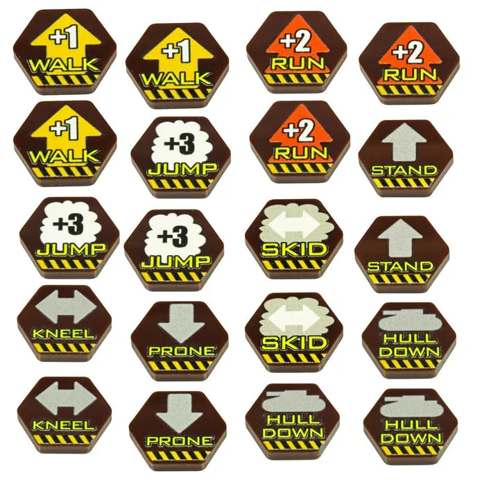 LITKO Premium Printed Mecha Combat Maneuvers Token Set (20)