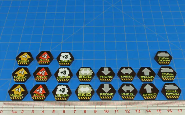 LITKO Premium Printed Mecha Combat Maneuvers Token Set (20)