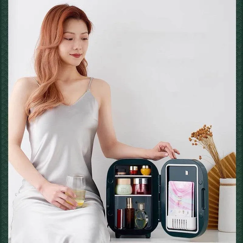 Mini Refrigerator 110v Beauty Mirror Car Home Refrigeration Small