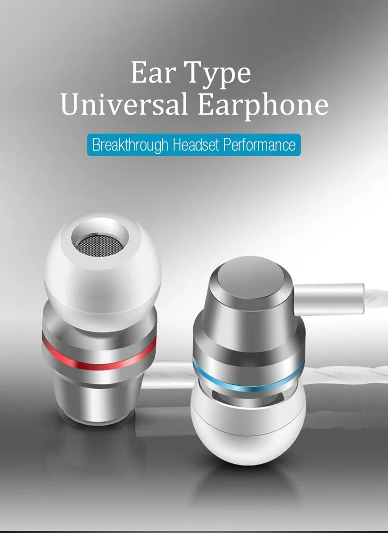 New Universal Headphones 3.5mm In Ear Stereo Earbuds Sport Wired Earphone For Mobile Phone