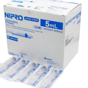 NIPRO Syringe 5ml 100Pcs / Box