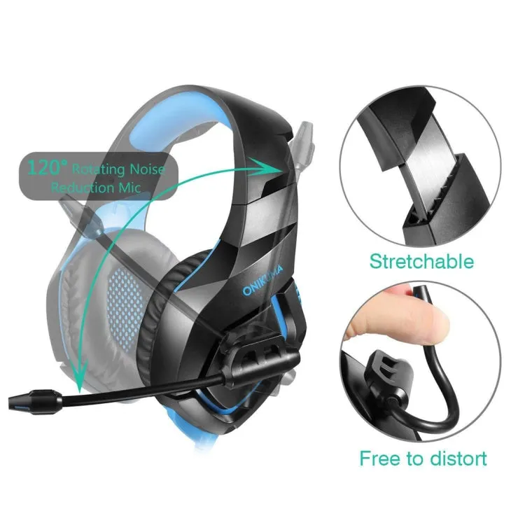 ONIKUMA K1-B Elite Camouflage Gaming Headset with Enhanced Bass and Noise-Canceling Mic