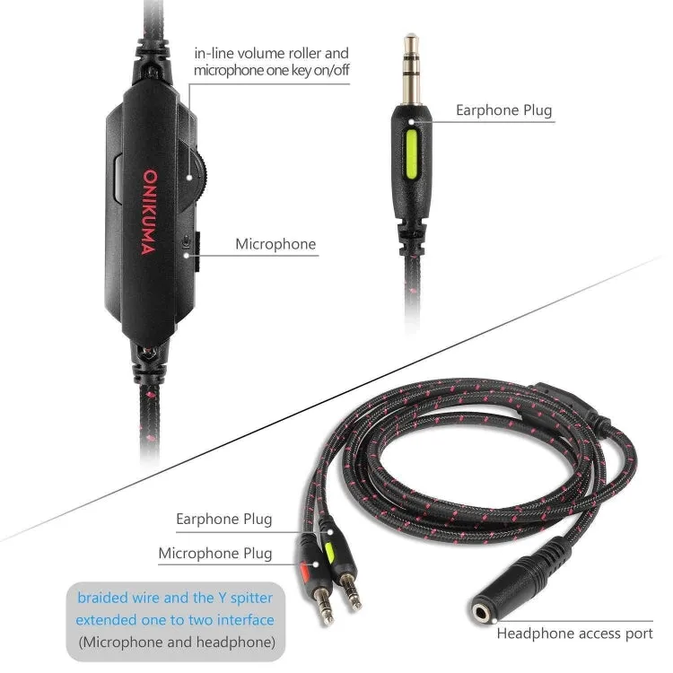 ONIKUMA K1-B Elite Camouflage Gaming Headset with Enhanced Bass and Noise-Canceling Mic