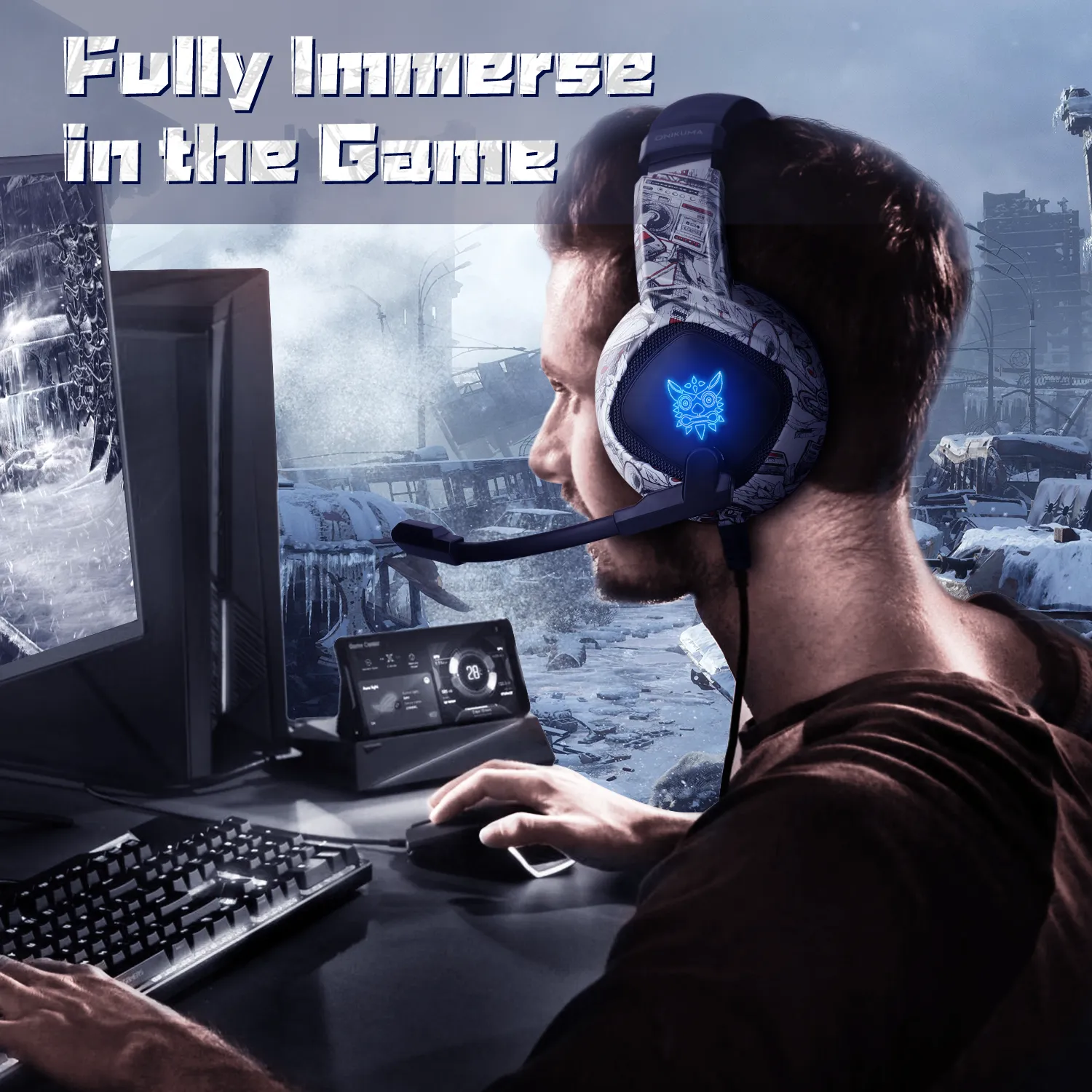 ONIKUMA K19 Professional Gaming Headphone with RGB LED Backlight