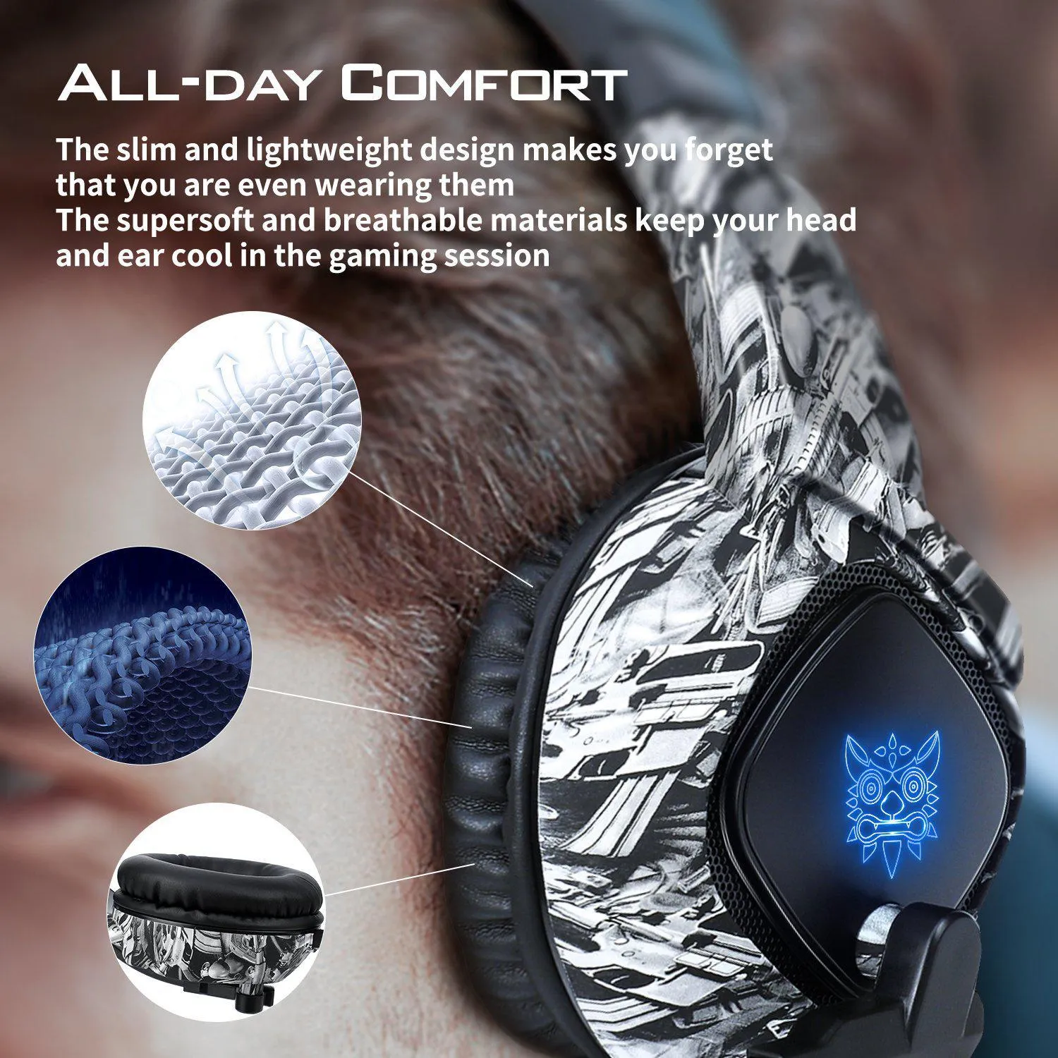 ONIKUMA K19 Professional Gaming Headphone with RGB LED Backlight