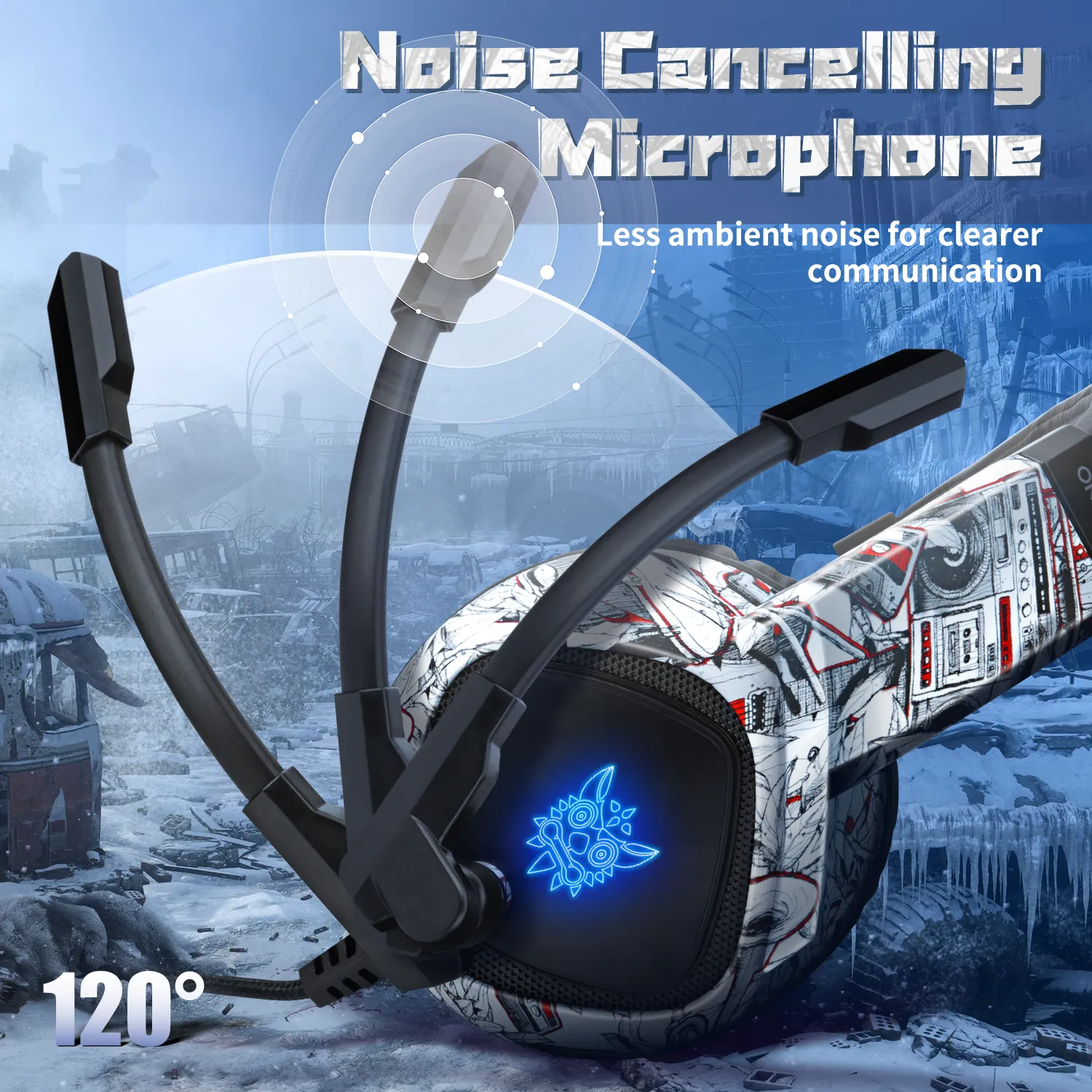 ONIKUMA K19 Professional Gaming Headphone with RGB LED Backlight
